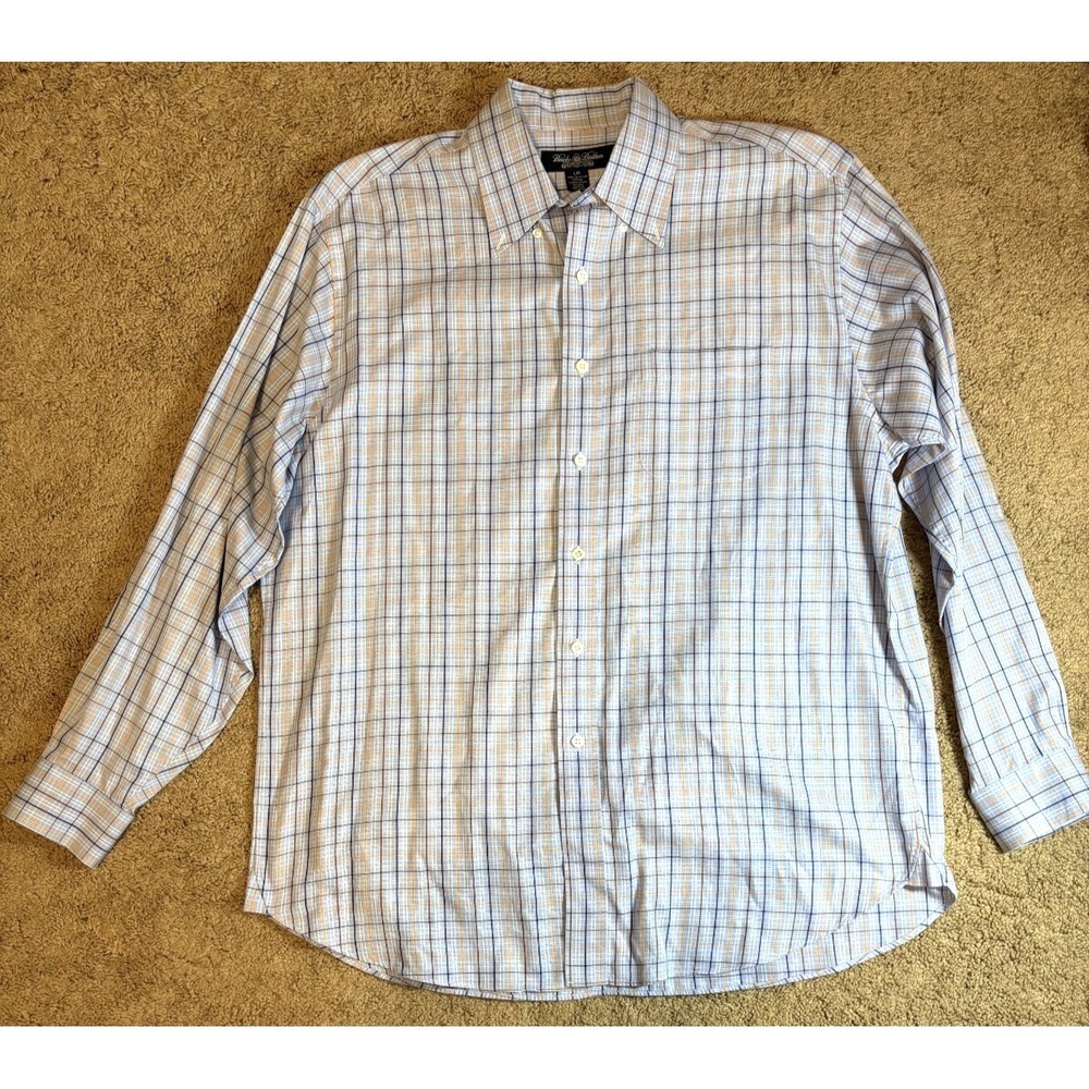 Brooks Brothers Men's Button-Down Shirt L – Long Sleeve 100% Egyptian Cotton